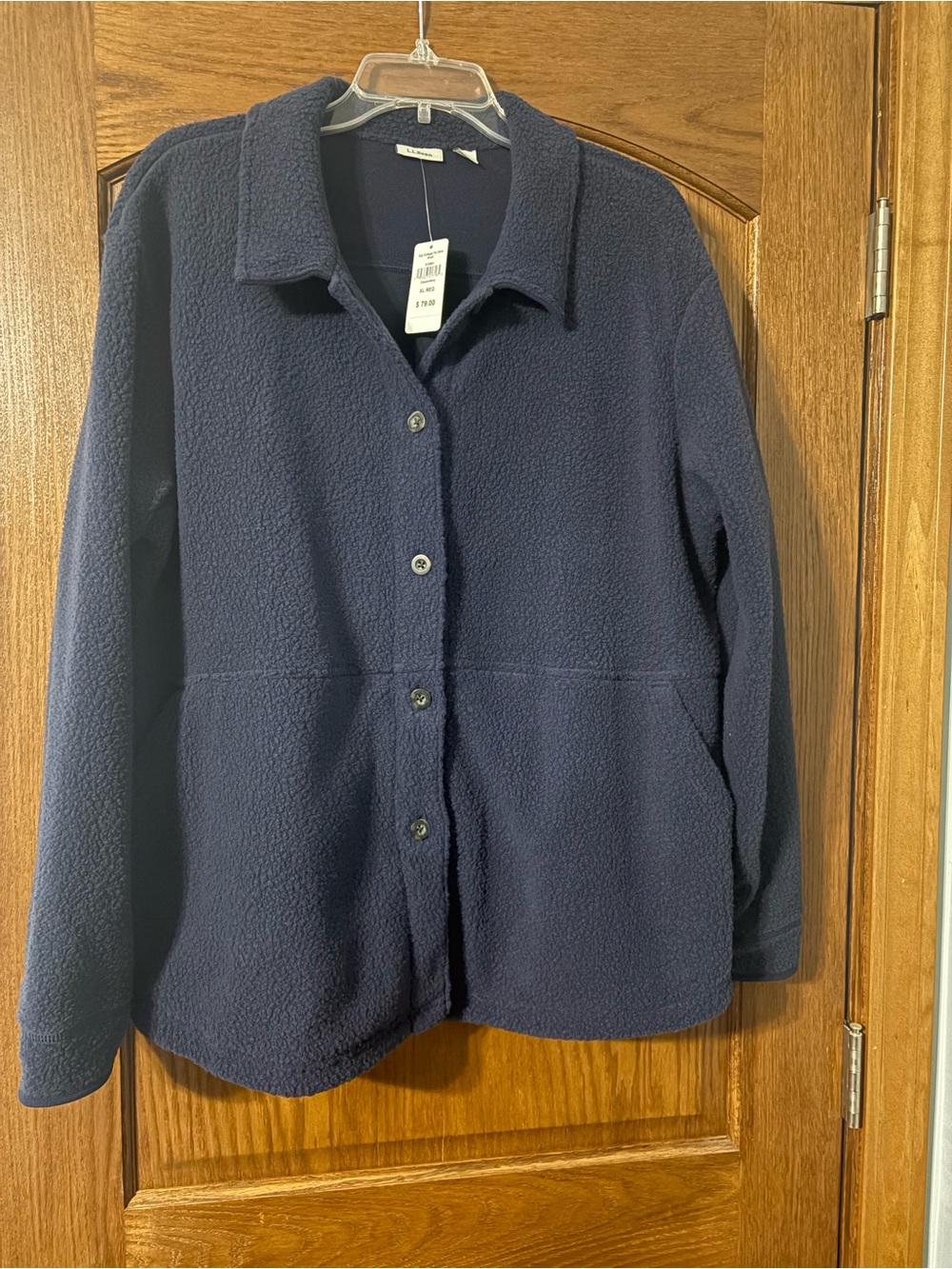 Ll Bean Cottage Fleece button down shirt NWT